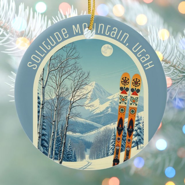 Solitude Mountain Utah ski area souvenir  Ceramic Ornament (Creator Uploaded)