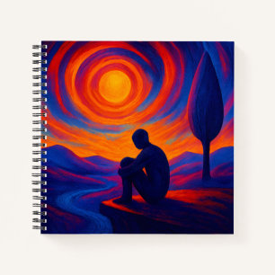 Solitude Reflected Artistic Abstract Notebook