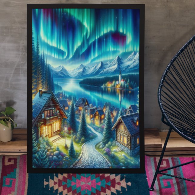 Solitude Serenity: Cabin Amidst Enchanted Woods Poster (Creator Uploaded)