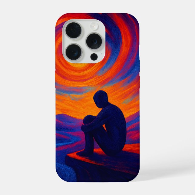Solitude Under the Sun Vibrant Abstract iPhone Case (Back)