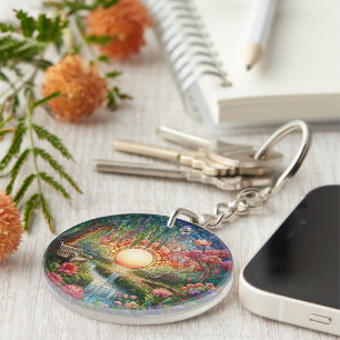 Solitudes Sanctuary A Ceramic Path to Reflection Keychain