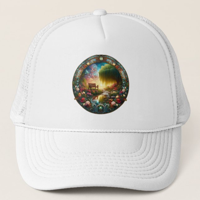 Solitudes Sanctuary A Ceramic Path to Reflection Trucker Hat (Front)