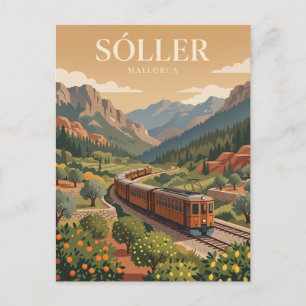 Sóller Railway Spain Postcard
