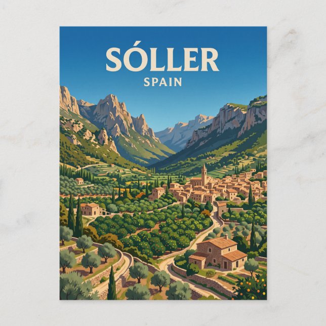 Sóller Valley Spain Postcard (Front)
