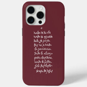 Solo Dios basta (Let nothing disturb thee) iPhone 15 Pro Max Case