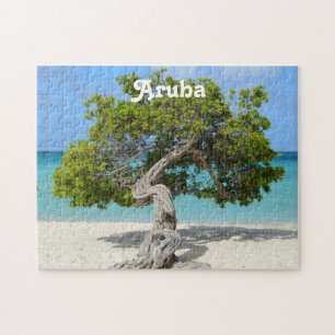 Solo Divi Divi Tree in Aruba Jigsaw Puzzle