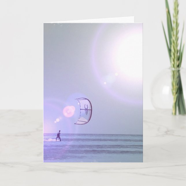 Solo Kiteboard Greeting Card (Front)