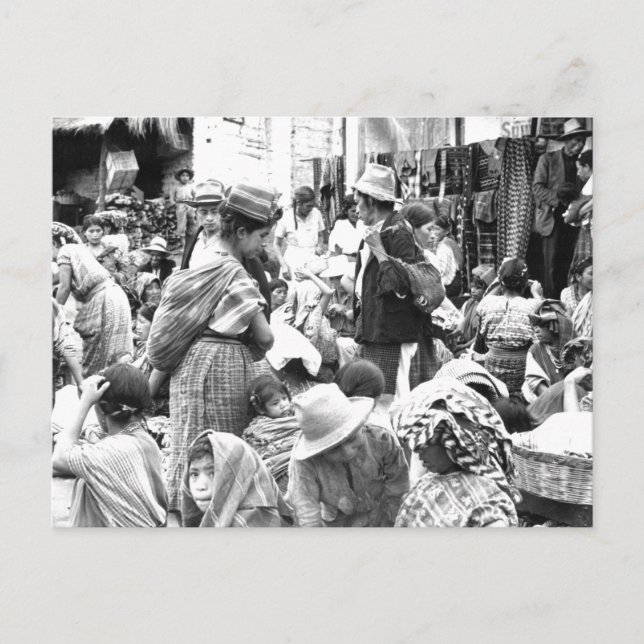 Sololá market Guatemala vintage photo Postcard (Front)