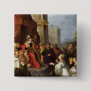 Solomon and the Queen of Sheba 2 Inch Square Button