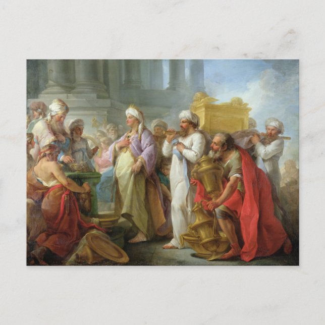 Solomon Before the Ark of the Covenant, 1747 Postcard (Front)