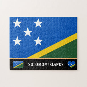 Solomon Flag & Solomon country / Solomon Islands Jigsaw Puzzle