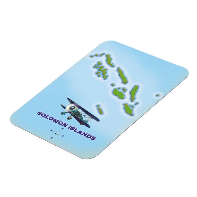 Solomon islands cartography map. magnet (Left Side)