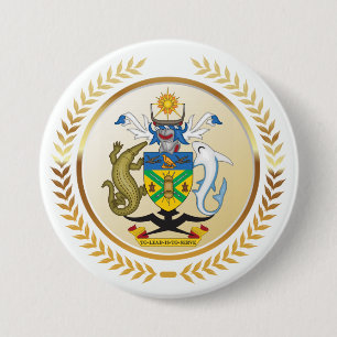 Solomon Islands Coat of Arms 3 Inch Round Button