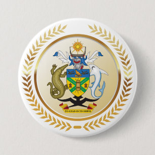Solomon Islands Coat of Arms 3 Inch Round Button