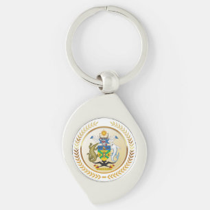 Solomon Islands Coat of Arms Keychain