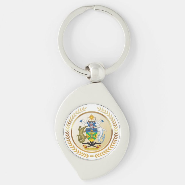 Solomon Islands Coat of Arms Keychain (Front)