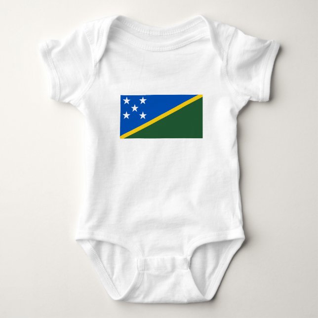 Solomon Islands Flag Baby Bodysuit (Front)