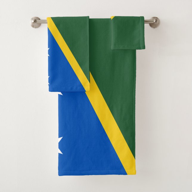 Solomon Islands Flag Bath Towel Set (Insitu)