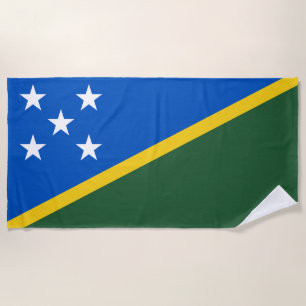 Solomon Islands Flag Beach Towel