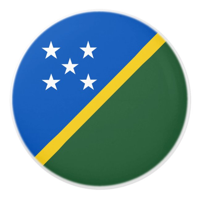 Solomon Islands Flag Ceramic Knob (Front)