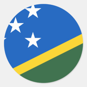 Solomon Islands Flag Classic Round Sticker