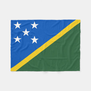 Solomon Islands Flag Fleece Blanket