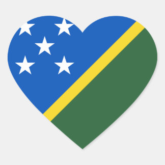 Solomon Islands Flag Heart Sticker