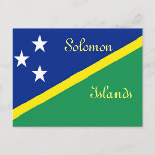 Solomon Islands flag Postcard