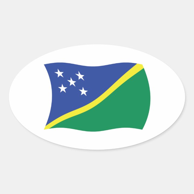 Solomon Islands Flag Sticker (Front)