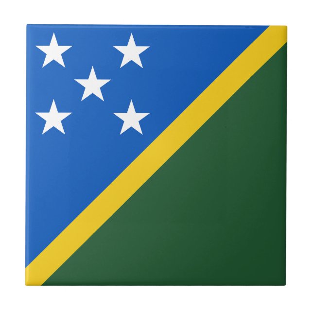Solomon Islands Flag Tile (Front)