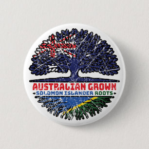 Solomon Islands Islander Australian Australia flag 2 Inch Round Button