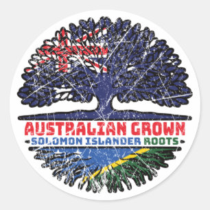 Solomon Islands Islander Australian Australia flag Classic Round Sticker