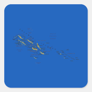 Solomon Islands Map Sticker