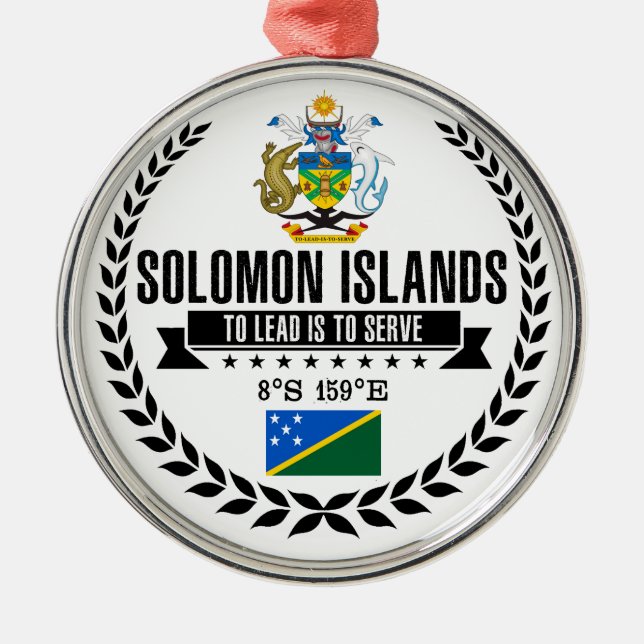 Solomon Islands Metal Ornament (Front)