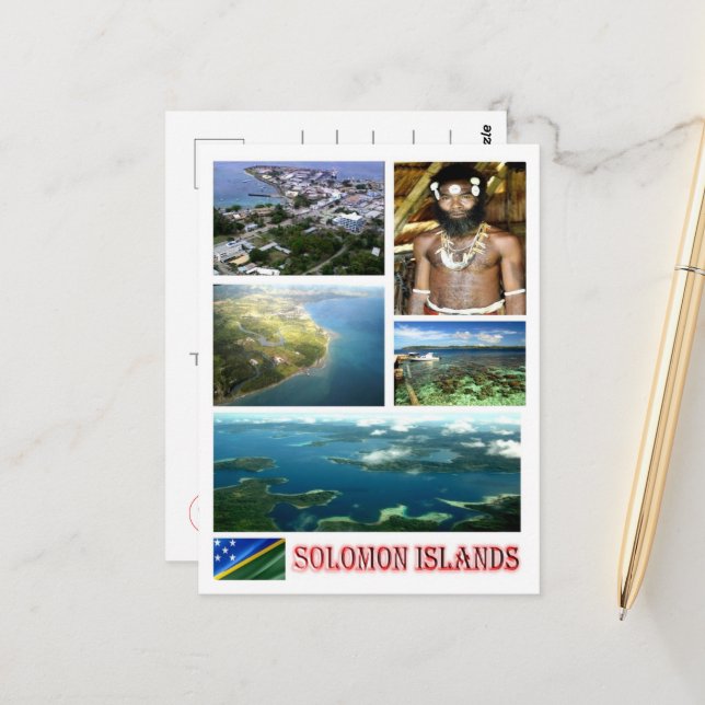 Solomon Islands - Mosaic - Postcard (Front/Back In Situ)