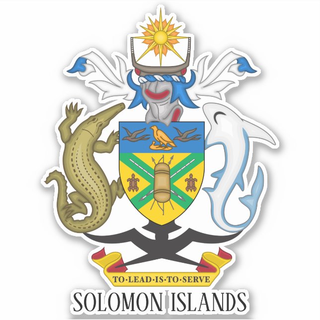 Solomon Islands National Coat Of Arms Patriotic (Front)
