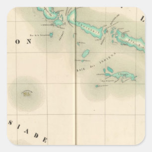 Solomon Islands Oceania no 32 Square Sticker