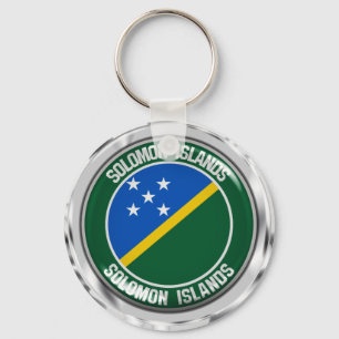 Solomon Islands Round Emblem Keychain