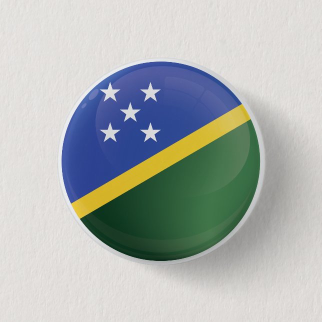 Solomon Islands  Round Icon Flag 1 Inch Round Button (Front)