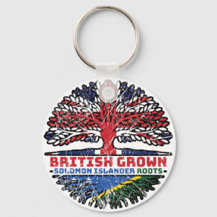 Solomon Islands Solomon Islander British UK Tree Keychain