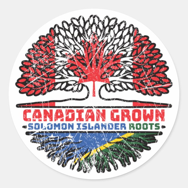 Solomon Islands Solomon Islander Canadian Canada Classic Round Sticker (Front)