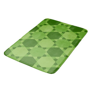 Solomon Seal Star of David Optical Illusion Bath Mat