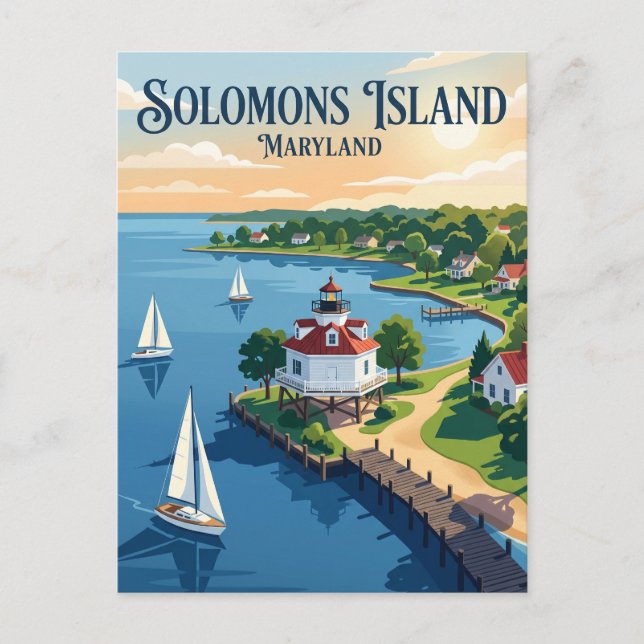 Solomons Island Maryland Postcard (Front)