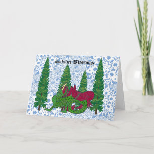 Solstice Blessings Dragon Card