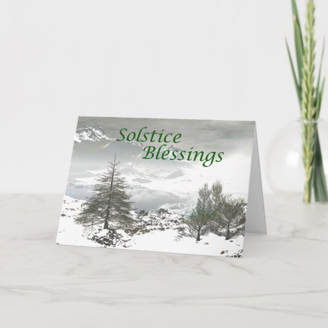 Solstice Blessings Greeting Card (Front)