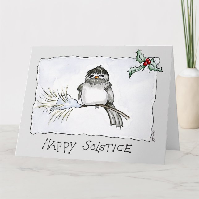 Solstice Chickadee Card (Front)