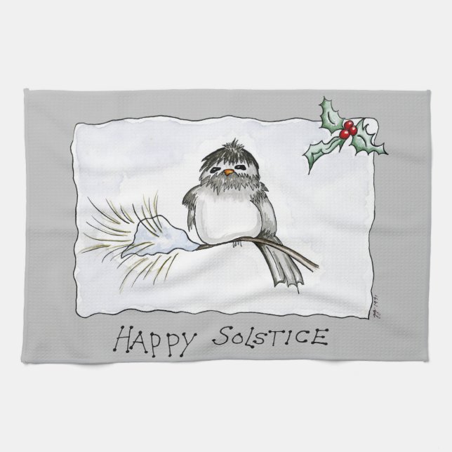 Solstice Chickadee Kitchen Towel (Horizontal)