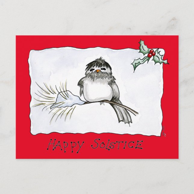 Solstice Chickadee Postcard (Front)