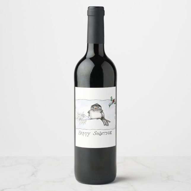 Solstice Chickadee Wine Label (Front)