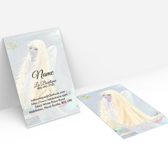 Solstice d'hiver et Carte de visite de neige dorée (Créateur téléchargé)